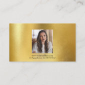 Moderne Gold Photo QR Code Professional Visitekaartje (Achterkant)