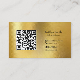 Moderne Gold Photo QR Code Professional Visitekaartje