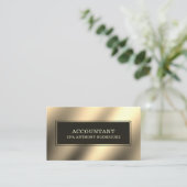 Moderne Gold Professional Accountant Visitekaartje (Staand voorkant)