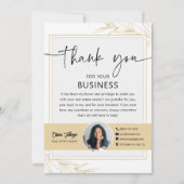 Moderne Gold Real Estate Agent Foto Dank u Kaart (Voorkant)