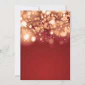 Moderne Gold Red Lights Corporate Holiday Party Kaart (Achterkant)