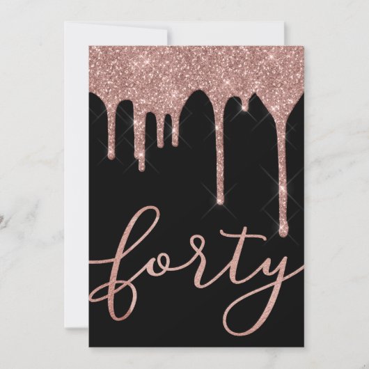 Moderne Gold-schijven van Roos 40e verjaardag Kaart (Voorkant)