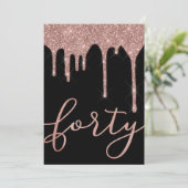 Moderne Gold-schijven van Roos 40e verjaardag Kaart (Staand voorkant)