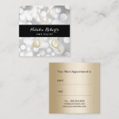Moderne Gold Scissor Hair Salon Silver Appointment Afsprakenkaartje (Voorkant / Achterkant)