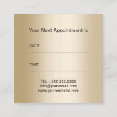Moderne Gold Scissor Hair Salon Silver Appointment Afsprakenkaartje (Achterkant)