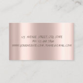 Moderne Gold Scissors Roos Gold Glitter Drivers Visitekaartje (Achterkant)