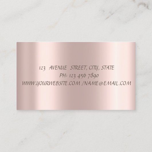 Moderne Gold Scissors Roos Gold Glitter Drivers Visitekaartje (Achterkant)