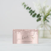 Moderne Gold Scissors Roos Gold Glitter Drivers Visitekaartje (Staand voorkant)