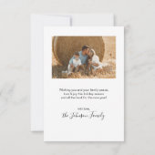 Moderne Gold Script 4-fotokerstfeestkaart Kaart (Achterkant)