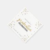 Moderne Gold Script Graduation Party Napkins Servet (Hoek)