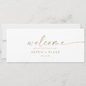 Moderne Gold Script Hanging Seast Chart Header (Voorkant)