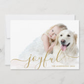Moderne Gold Script Holiday-fotokaart Feestdagenkaart (Voorkant)