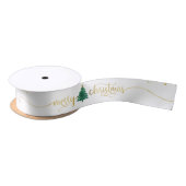 Moderne Gold Script-kerstboom Satijnen Lint (Spoel)