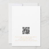 Moderne Gold Script QR Code Weddenschap Save The Date (Achterkant)