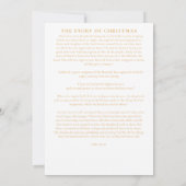 Moderne Gold Script Religieuze kerstfoto Feestdagenkaart (Achterkant)