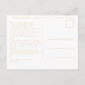 Moderne Gold Script Religieuze Kerstmis 3 Foto Feestdagenkaart (Achterkant)