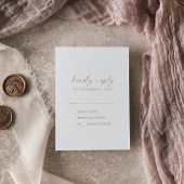 Moderne Gold Script Simple RSVP-kaart RSVP Kaartje