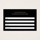 Moderne Gold Simple Business Gift Voucher Kaart (Achterkant)