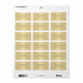 Moderne Gold Sjabloon - Elegant eenvoudig adres Etiket (Full Sheet)