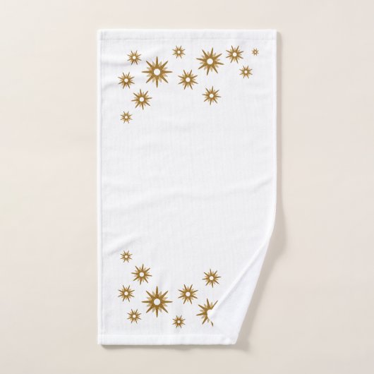 Moderne Gold Starburst Design Bath-handdoekset Bad Handdoek (Handdoek)