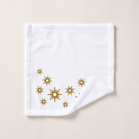 Moderne Gold Starburst Design Bath-handdoekset Bad Handdoek (Wasdoekje)