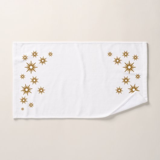 Moderne Gold Starburst Design Bath-handdoekset Bad Handdoek (Handdoek)
