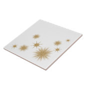 Moderne Gold Starburst keramische tapijten Tegeltje (Zijkant)