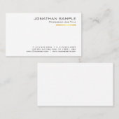 Moderne Gold Striped minimalistisch Trendy Plain Visitekaartje (Voorkant / Achterkant)