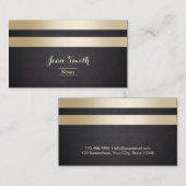 Moderne Gold Stripes Professional Visitekaartje (Voorkant / Achterkant)