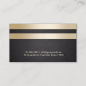 Moderne Gold Stripes Professional Visitekaartje (Achterkant)