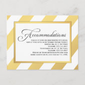 Moderne Gold Stripes Trouwaccommodaties Briefkaart (Voorkant)