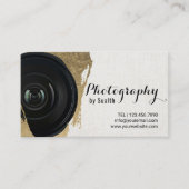 Moderne Gold Stroke-fotografie Afsprakenkaartje (Voorkant)