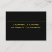 Moderne Gold Text Black Creative minimalist Simple Visitekaartje (Achterkant)