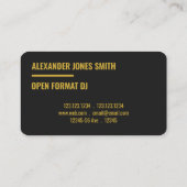 Moderne Gold-toon DJ-controller Visitekaartje (Achterkant)
