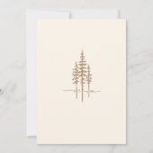Moderne Gold Tree Forest Rustieke Huwelijksuitnodi Kaart (Achterkant)