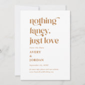 Moderne Gold Typografie niets Fancy Kaart (Voorkant)