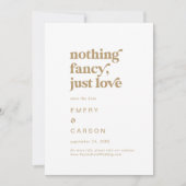Moderne Gold Typografie niets Fancy Save The Date (Voorkant)