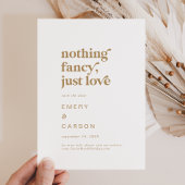 Moderne Gold Typografie niets Fancy Save The Date