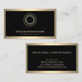 Moderne Gold Whisk Fork Bakery Visitekaartje (Voorkant / Achterkant)