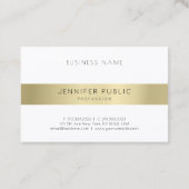 Moderne Gold White Creative-geavanceerde Sjabloon Visitekaartje (Achterkant)