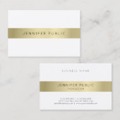 Moderne Gold White Creative-geavanceerde Sjabloon Visitekaartje (Voorkant / Achterkant)