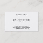 Moderne Gold White Creative Minimalist Sjabloon Visitekaartje (Achterkant)