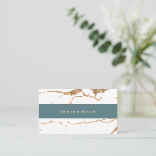 Moderne Gold White Stylist Professional Afsprakenkaartje (Staand voorkant)