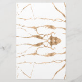 Moderne Gold White Stylist Professional Briefpapier (Achterkant)