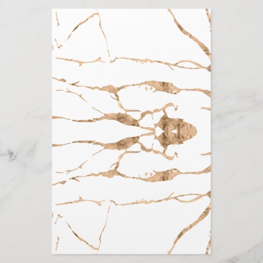 Moderne Gold White Stylist Professional Briefpapier (Achterkant)