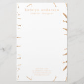 Moderne Gold White Stylist Professional Briefpapier (Voorkant)