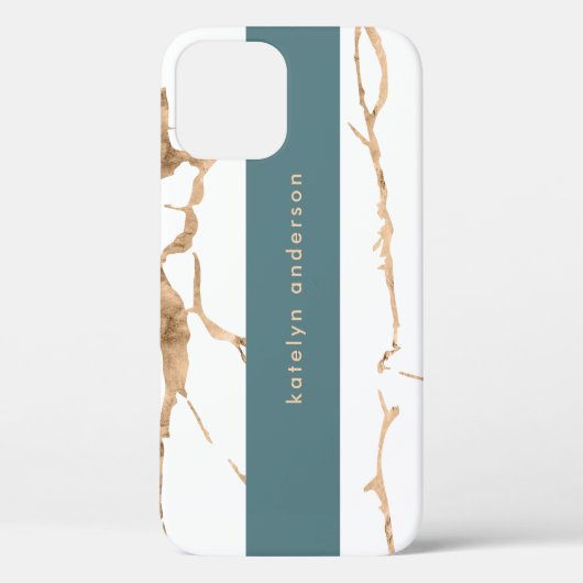Moderne Gold White Stylist Professional Case-Mate iPhone Case (Achterkant)