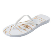 Moderne Gold White Stylist Professional Teenslippers (Schuin)