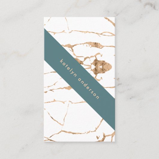 Moderne Gold White Stylist Professional Visitekaartje (Voorkant)