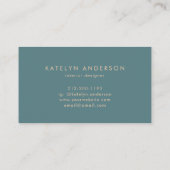 Moderne Gold White Stylist Professional Visitekaartje (Achterkant)